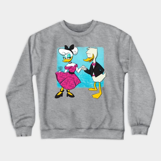 Fancy Donald and Daisy Crewneck Sweatshirt by Wandering Nicky